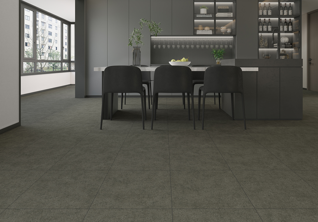 Напольная ПВХ плитка VERTIGO Inspire  9509 DARK GREY STONE
