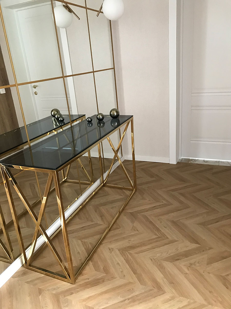 Напольная ПВХ плитка VERTIGO Trend Chevron 7301 CHEVRON GOLD